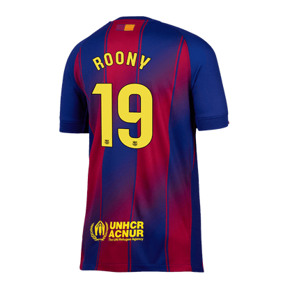 ROONY #19 Barcelone Domicile Maillot 2025/26 Rouge et Bleu - Super