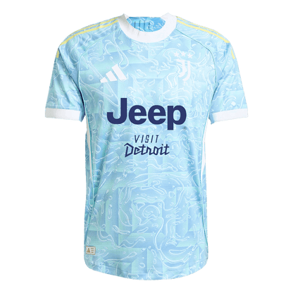 KALULU #15 Juventus Extérieur Maillot 2025/26 Bleu Authentique