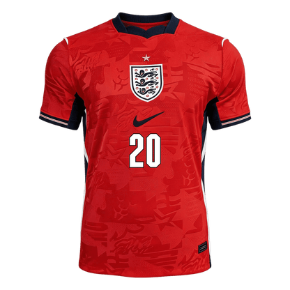 PALMER #20 Angleterre Extérieur Maillot - Coupe du Monde 2026 Rouge