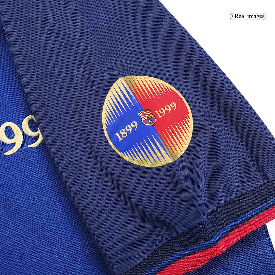 KLUIVERT #9 Retro Barcelona Domicile Maillot 1999/00-100th Anniversaire