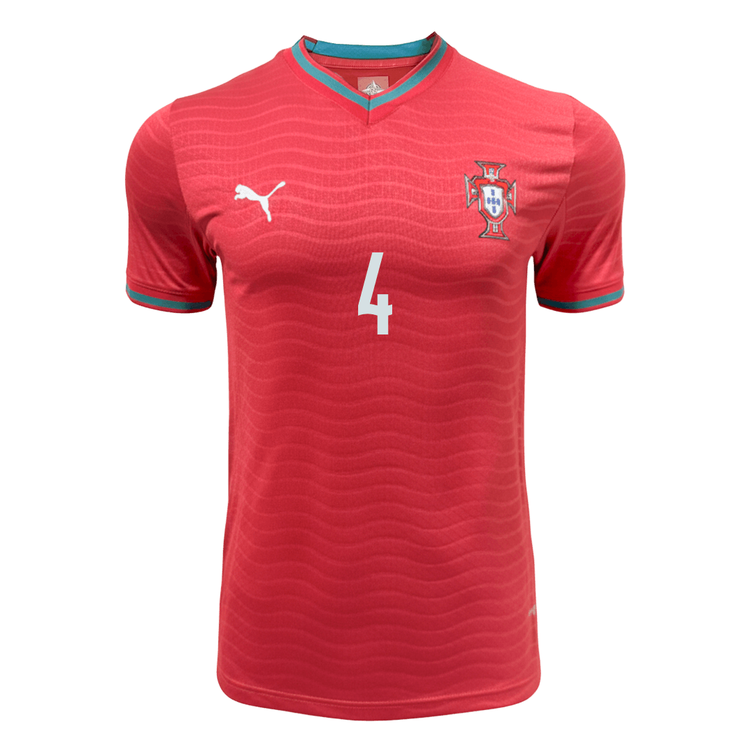 RÚBEN DIAS #4 Portugal Domicile Maillot - Coupe du Monde 2026 Rouge Joueur