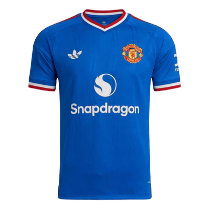 CUNHA #10 Manchester United Extérieur Maillot 2026/27 Bleu Joueur - UCL