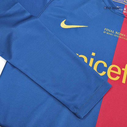 Retro MESSI #30 Barcelone Domicile Maillot Manches Longues 2008/09 - UCL Final