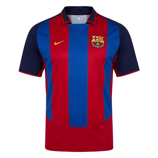 Retro Barcelone Domicile Maillot 2003/04 Rouge&Bleu