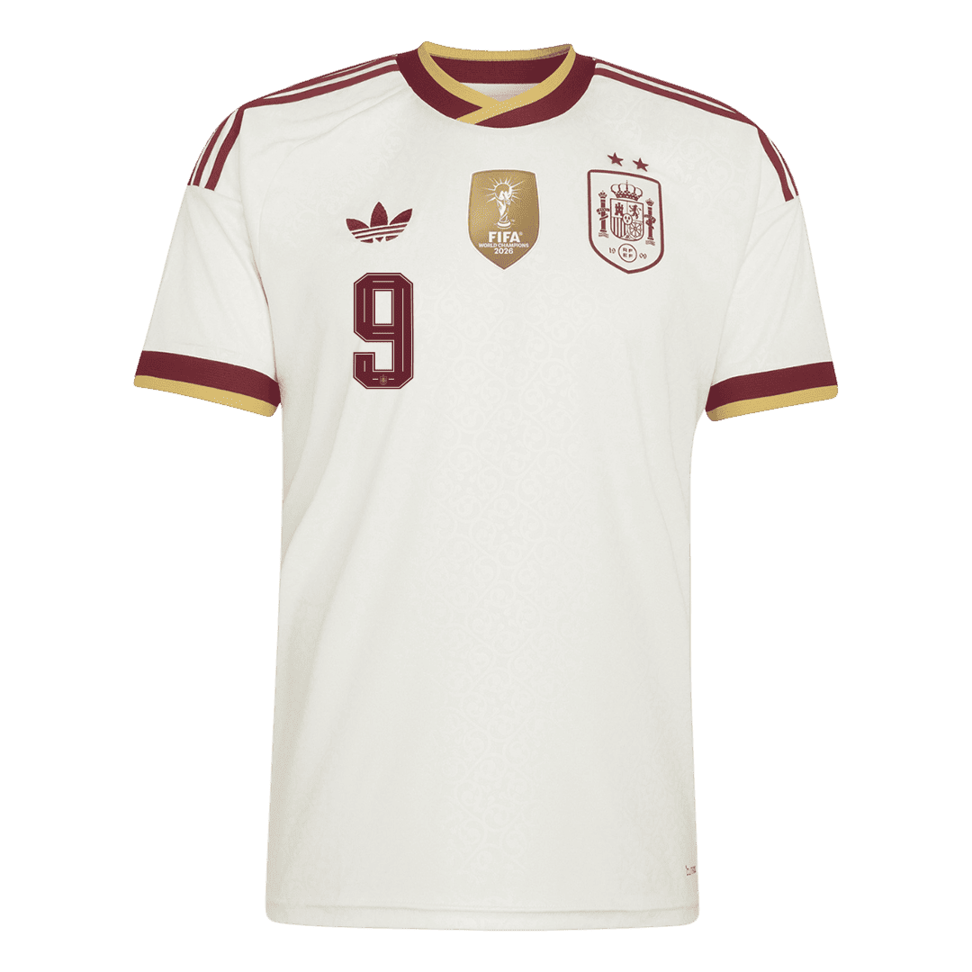 GAVI #9 Espagne Extérieur Maillot - Coupe du Monde 2026 Blanc