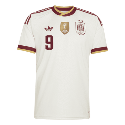GAVI #9 Espagne Extérieur Maillot - Coupe du Monde 2026 Blanc