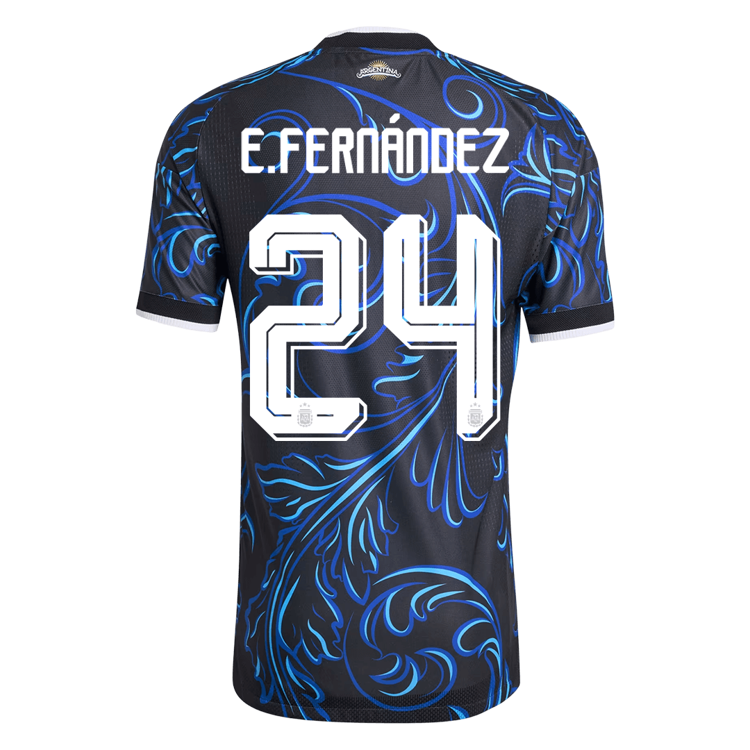 E. FERNÁNDEZ #24 Argentine Extérieur Maillot - Coupe du Monde 2026 Noir Joueur