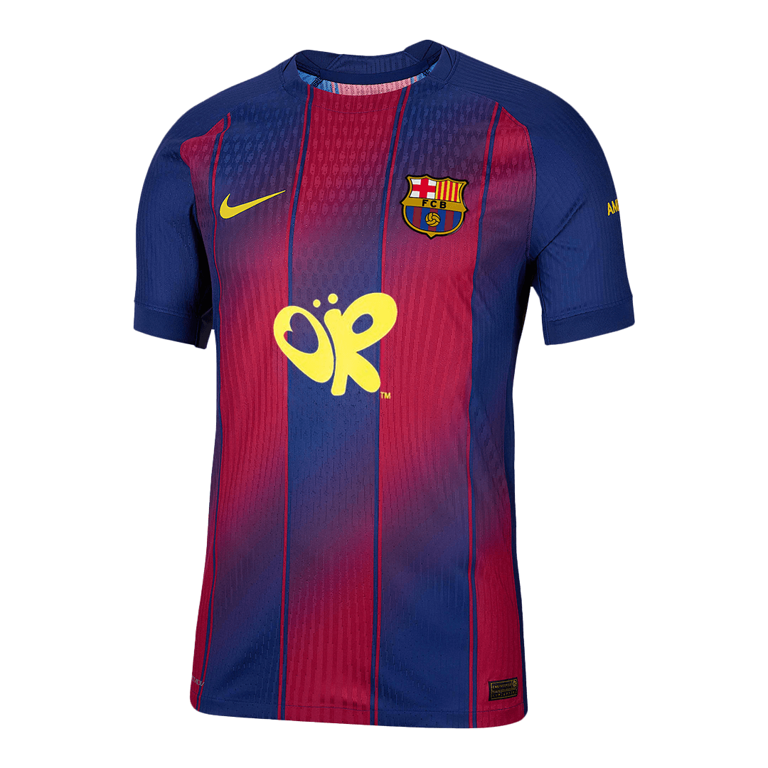 Barcelone Domicile Maillot 2025/26 Rouge&Bleu Joueur