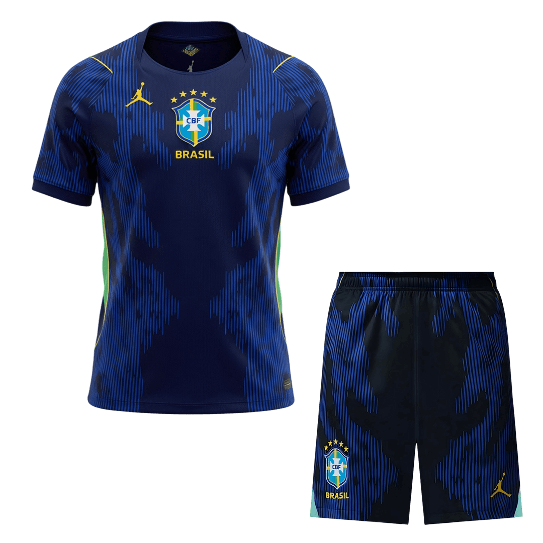 Brésil Extérieur Maillot Kit - Coupe du Monde 2026 Bleu