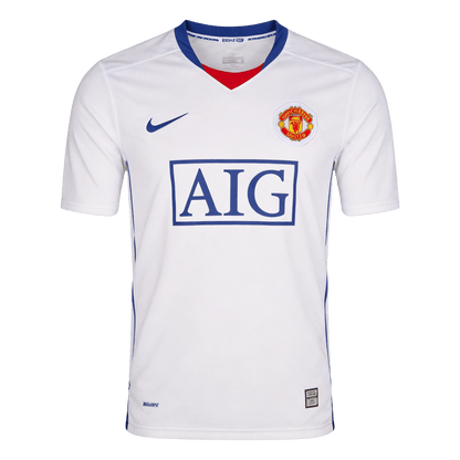 Retro Manchester United Extérieur Maillot 2008/09 Blanc