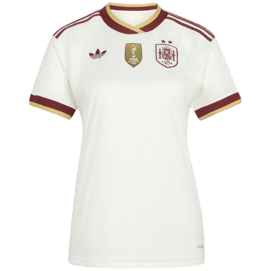 Femme Espagne Extérieur Maillot - Coupe du Monde 2026 Blanc