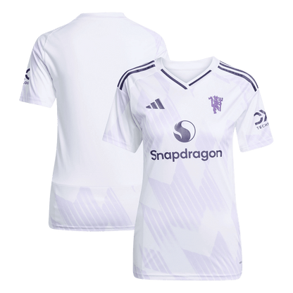 Femme Manchester United Extérieur Maillot 2025/26 Blanc