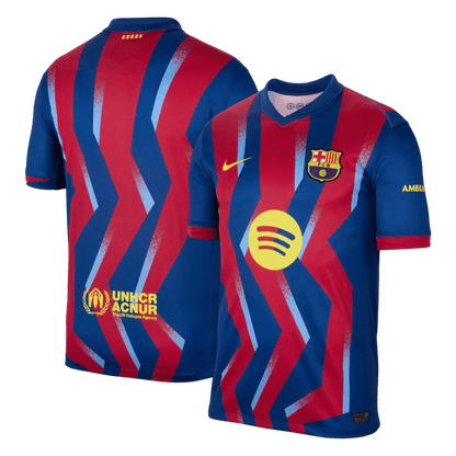 Barcelone Fourth Maillot 2025/26 Rouge&Bleu Grande Taille