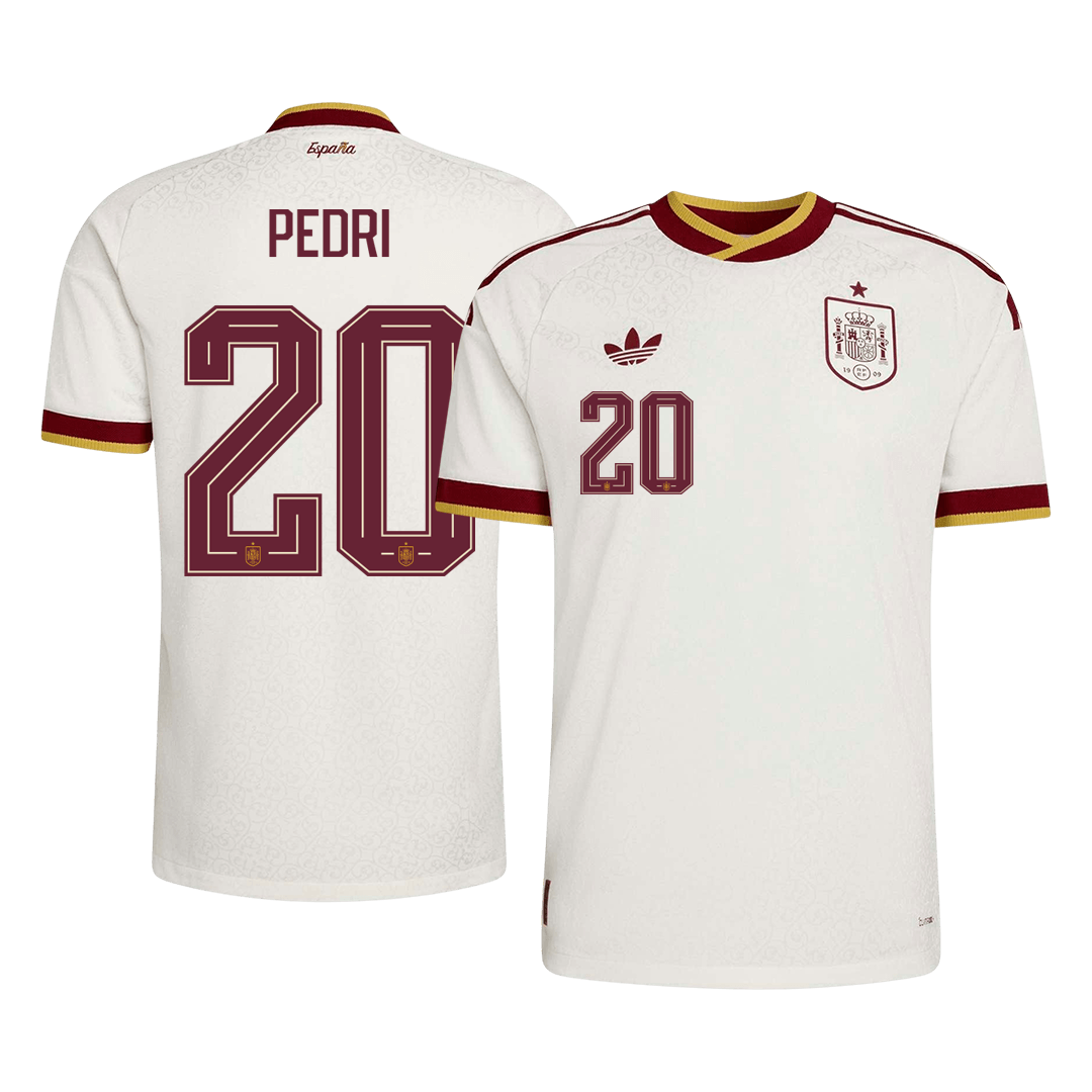 PEDRI #20 Espagne Extérieur Maillot - Coupe du Monde 2026 Blanc Joueur