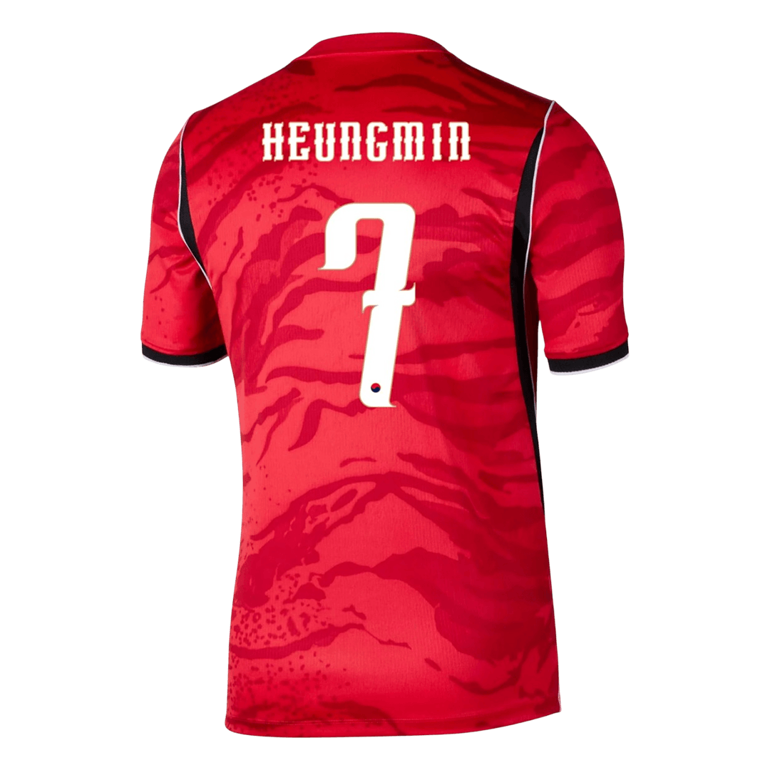 HEUNGMIN #7 Corée du Sud Domicile Maillot - Coupe du Monde 2026 Rouge